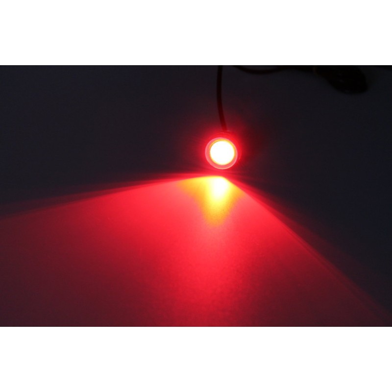 Super LED 140 lumen 12V 23mm rouge